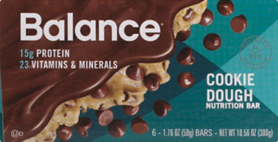 Balance Bar Cookie Dough - 6-1.76 Oz - Image 2