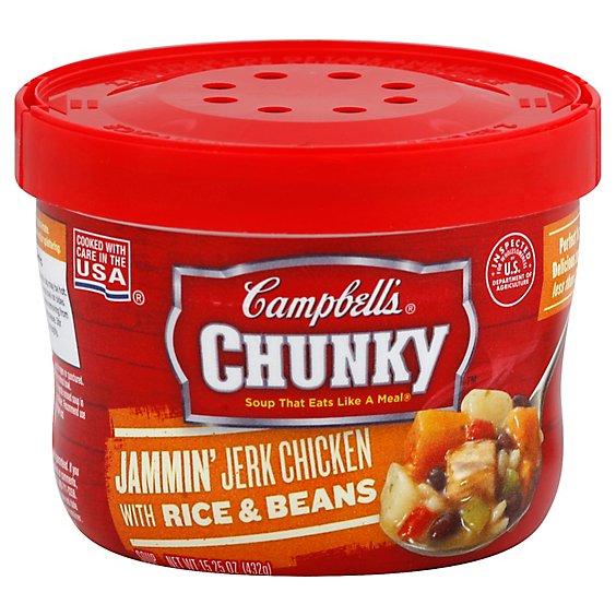 Campbells Chunky Jerk Chicken With Rice And Beans - 15.25 Oz