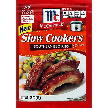 McCormick Slow Cookers Southern BBQ Ribs Seasoning Mix - 1.25 Oz - Image 2
