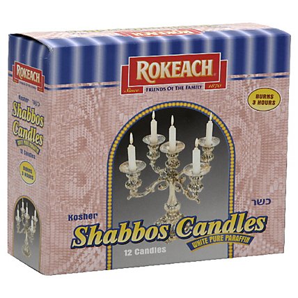Rokeach Candle Sabbath Israe - 12 Each - Image 1