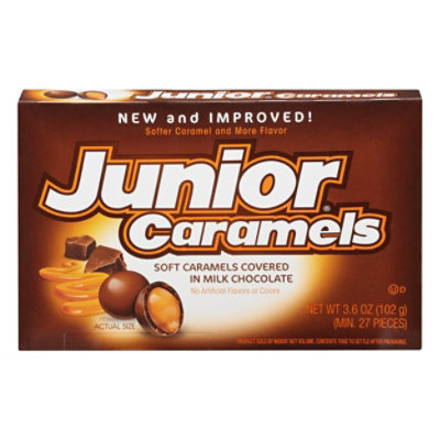 Junior Caramels Soft Caramel Covered in Milk Chocolate Theater Box - 3.6 Oz - Image 2