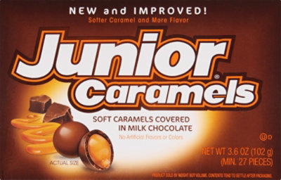 Junior Caramels Soft Caramel Covered in Milk Chocolate Theater Box - 3.6 Oz - Image 1