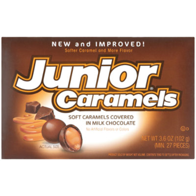 Junior Caramels Soft Caramel Covered in Milk Chocolate Theater Box - 3.6 Oz - Image 1