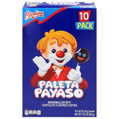 Ricolino Paleta Payaso Marshmallow - 10-1.59 Oz - Image 2