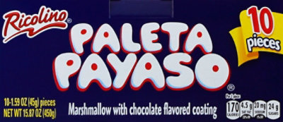 Ricolino Paleta Payaso Marshmallow - 10-1.59 Oz - Image 1