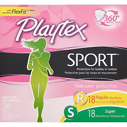 Playtex Sport Fresh Scent Multi Pack Tampons - 36 Count - Image 2