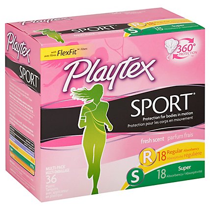 Playtex Sport Fresh Scent Multi Pack Tampons - 36 Count - Image 1