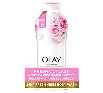 Olay Fresh Body Wash Outlast Rose Water & Sweet Nectar - 22 Fl. Oz.