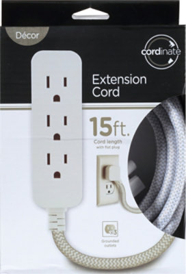 Cordinate 15 Feet Extension Cord - Each - Image 2