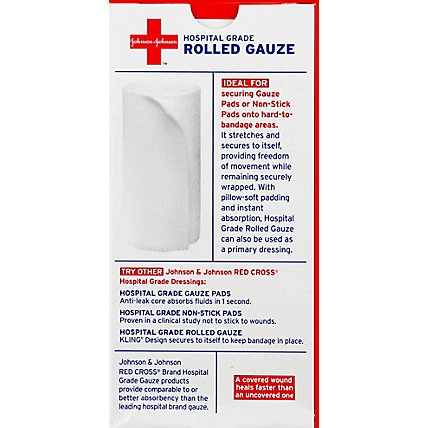 Johnson & Johnson Rolled Sterile 4 Inch Gauze - 10 Count - Image 3