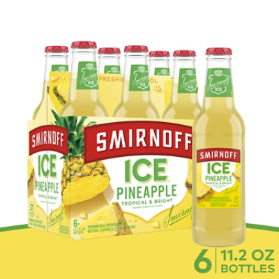Smirnoff Ice Pineapple Spiked Seltze 4.5% ABV In Bottles - 6-11.2 Oz