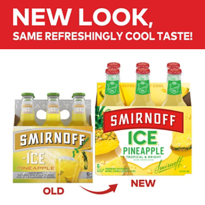 Smirnoff Ice Pineapple Spiked Seltze 4.5% ABV In Bottles - 6-11.2 Oz - Image 2
