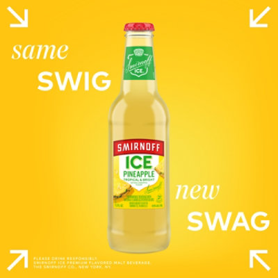 Smirnoff Ice Pineapple Spiked Seltze 4.5% ABV In Bottles - 6-11.2 Oz - Image 5