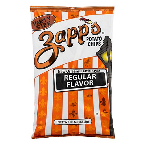 Zapps Regular Flavor Party Size Potato Chips - 11 Oz