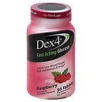 Dex4 Raspberry Chewable Glucose Tablets - 50 Count - Image 1