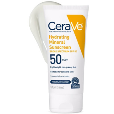 CeraVe Hydrating SPF 50 Mineral Sunscreen - 5 Oz - Image 8