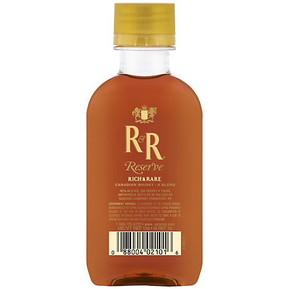 Rich & Rare Reserve Canadian Whisky 80 Proof - 100 Ml