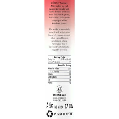CIROC Vodka Watermelon 70 Proof Lto - 750 Ml - Image 3