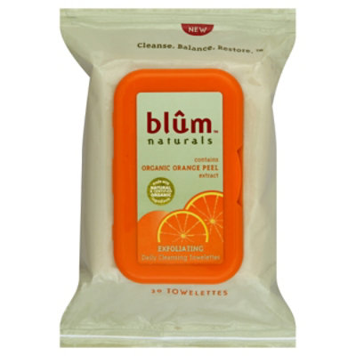 Blum Naturals Towelettes Exfoliating - Each