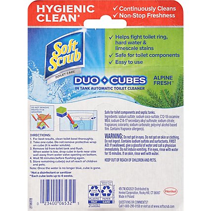 Soft Scrub Duo-Cubes Alpine Fresh In-Tank Toilet Bowl Cleaner - 4 Count - Image 5
