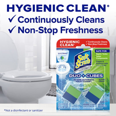 Soft Scrub Duo-Cubes Alpine Fresh In-Tank Toilet Bowl Cleaner - 4 Count - Image 2