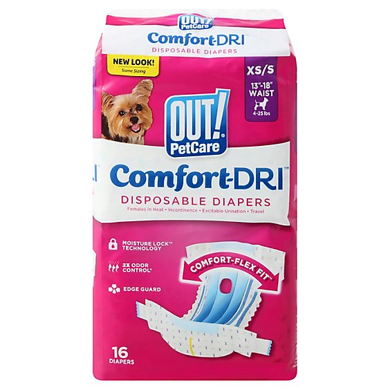 Out Disposable Fashion Diapers Xs/Sm - 16 Count