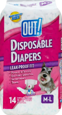 Out Disposable Fashion Diapers MD/Lg - 14 Count - Image 3