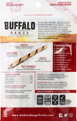 Buffalo Range Dog Chews Jerky Twists Hickory Smoked 16 Count 4.1 Oz vons