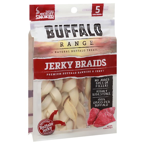 Buffalo Range Jerky Braids Smoked - 5 Count