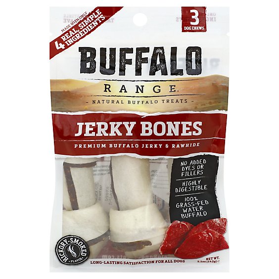 Buffalo Range Jerky Bones Smoked - 3 Count
