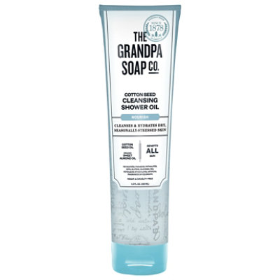 The Grandpa Soap Company Shower Oil Cotton Seed - 9.5 Oz - Image 3