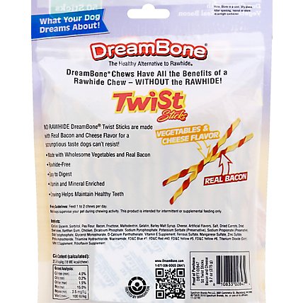 Dreambone Twist Sticks Bacon & Cheese - 50 Count - Image 3