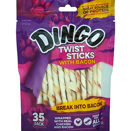 Dingo Twist Sticks W/Bacon - 35 Count - Image 2