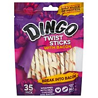Dingo Twist Sticks W/Bacon - 35 Count - Image 1