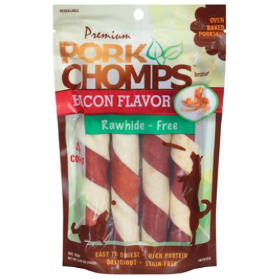 Pork Chomps Bacon Flavored Big Twists - 4 Count