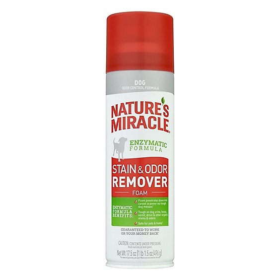 Natures Miracle Stain & Odor Remover Foam Dog - 17.5 Oz