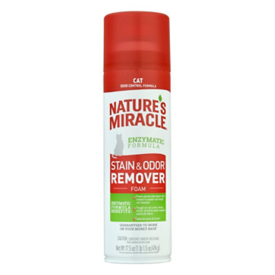 Natures Miracle Stain & Odor Remover Foam Cat - 17.5 Oz