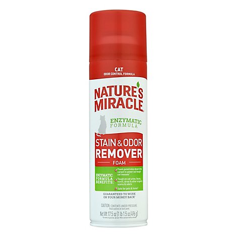 Natures Miracle Stain & Odor Remover Foam Cat - 17.5 Oz