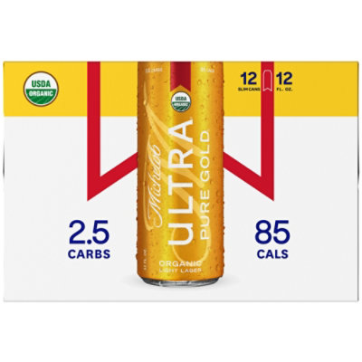 Michelob ULTRA Pure Gold Organic American Lager Beer in Cans - 12 - 12 Fl. Oz. - Image 5