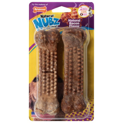 Nylabone Nubz Dog Chews Edible Bacon Jumbo 2 Count - 6 Oz - Image 2