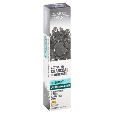 Desert Essence Toothpaste Ttree Charcoal - 6.25 Oz