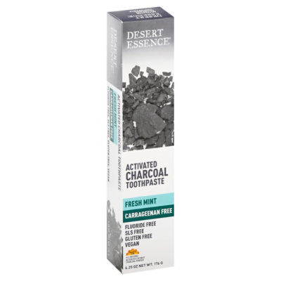 Desert Essence Toothpaste Ttree Charcoal - 6.25 Oz - Image 1