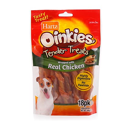 Hartz Oinkies Tender Treats Wrapped With Real Chicken 18 Count - 6.7 Oz - Image 2