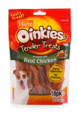 Hartz Oinkies Tender Treats Wrapped With Real Chicken 18 Count - 6.7 Oz - Image 2