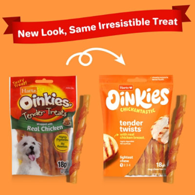 Hartz Oinkies Tender Treats Wrapped With Real Chicken 18 Count - 6.7 Oz - Image 3