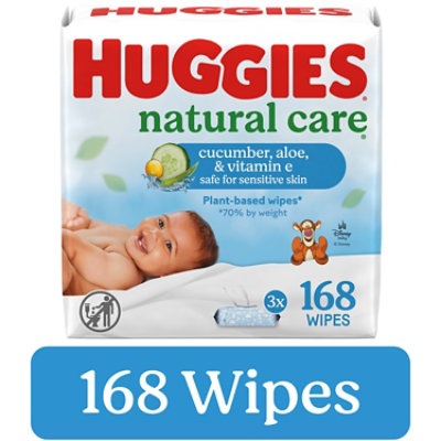 Huggies Natural Care Refreshing Scented Baby Wipes 3 Flip-Top Packs - 168 Count - Image 2