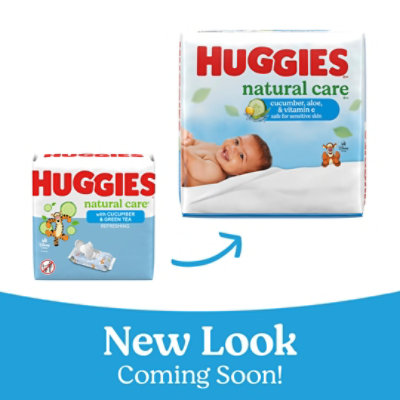 Huggies Natural Care Scented Cucumber Baby Wipes Flip-Top Packs 168 Wipes Total - 3 Count - Image 2