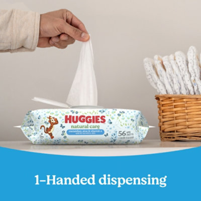 Huggies Natural Care Scented Cucumber Baby Wipes Flip-Top Packs 168 Wipes Total - 3 Count - Image 6