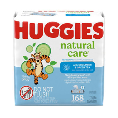 Huggies Natural Care Refreshing Scented Baby Wipes 3 Flip-Top Packs - 168 Count - Image 8