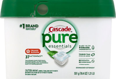 Cascade Free & Clear Dishwasher Detergent ActionPacs Orange Blossom - 37 Count - Image 2